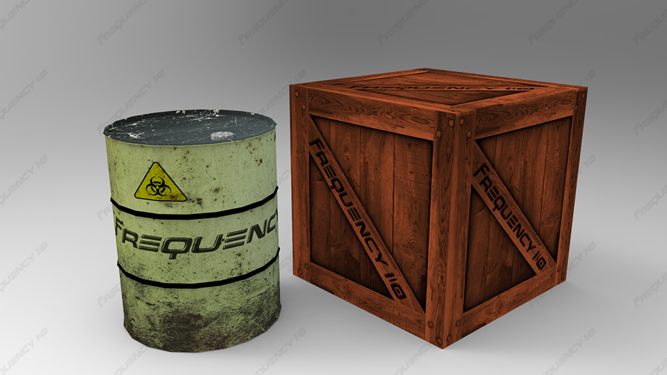 Oil Drum and Box Crate